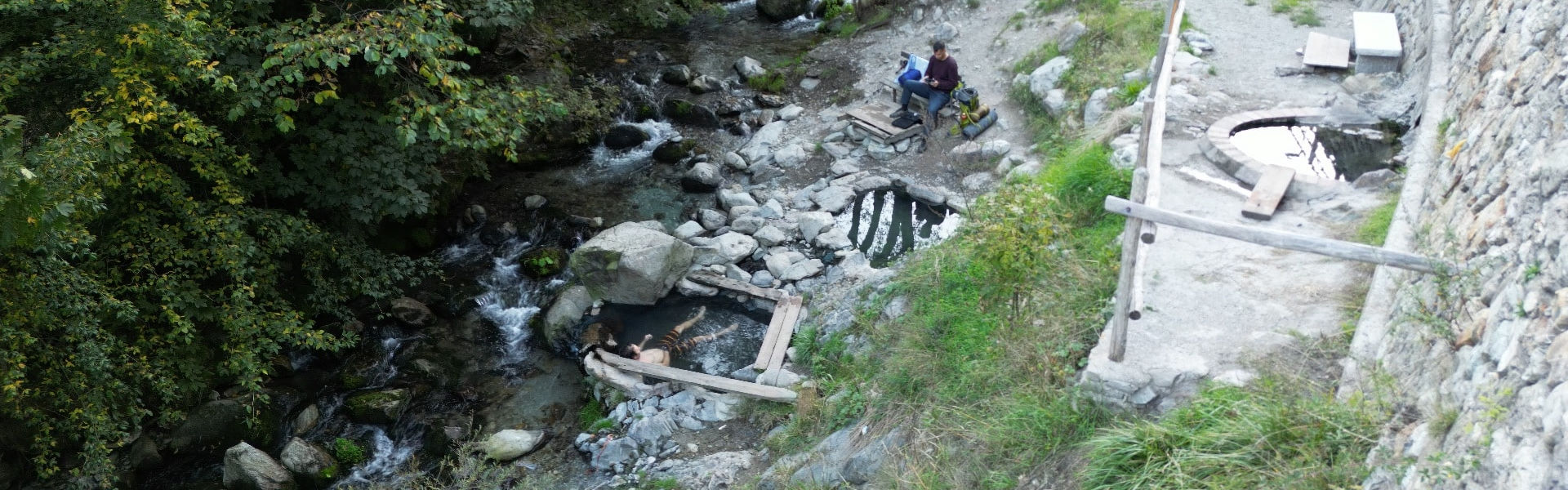 Les sources chaudes naturelles de Bagni di Vinadio dans le Piémont