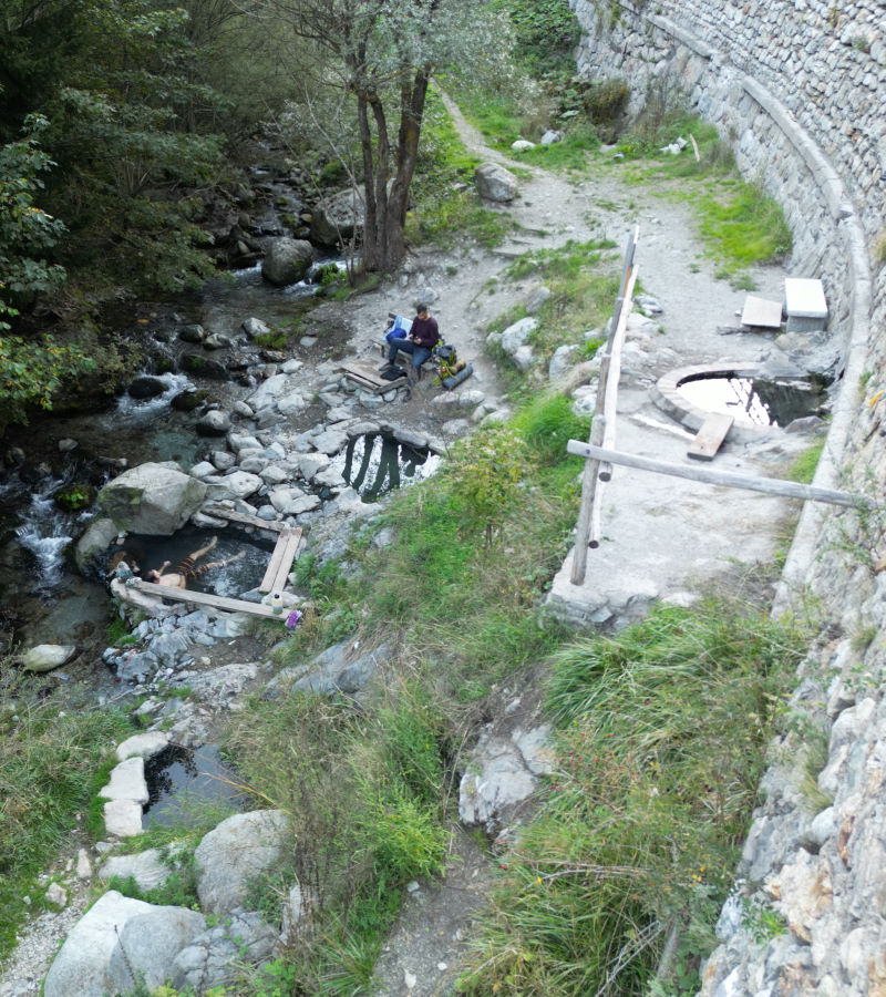 Les sources d'eau chaude naturelles de Bagni di Vinadio dans le Piémont